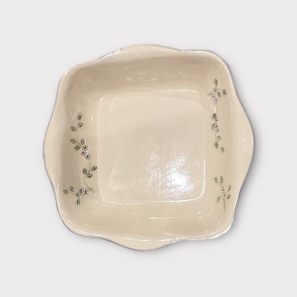 Forget Me Not‎ Pottery Baking Dish 1991